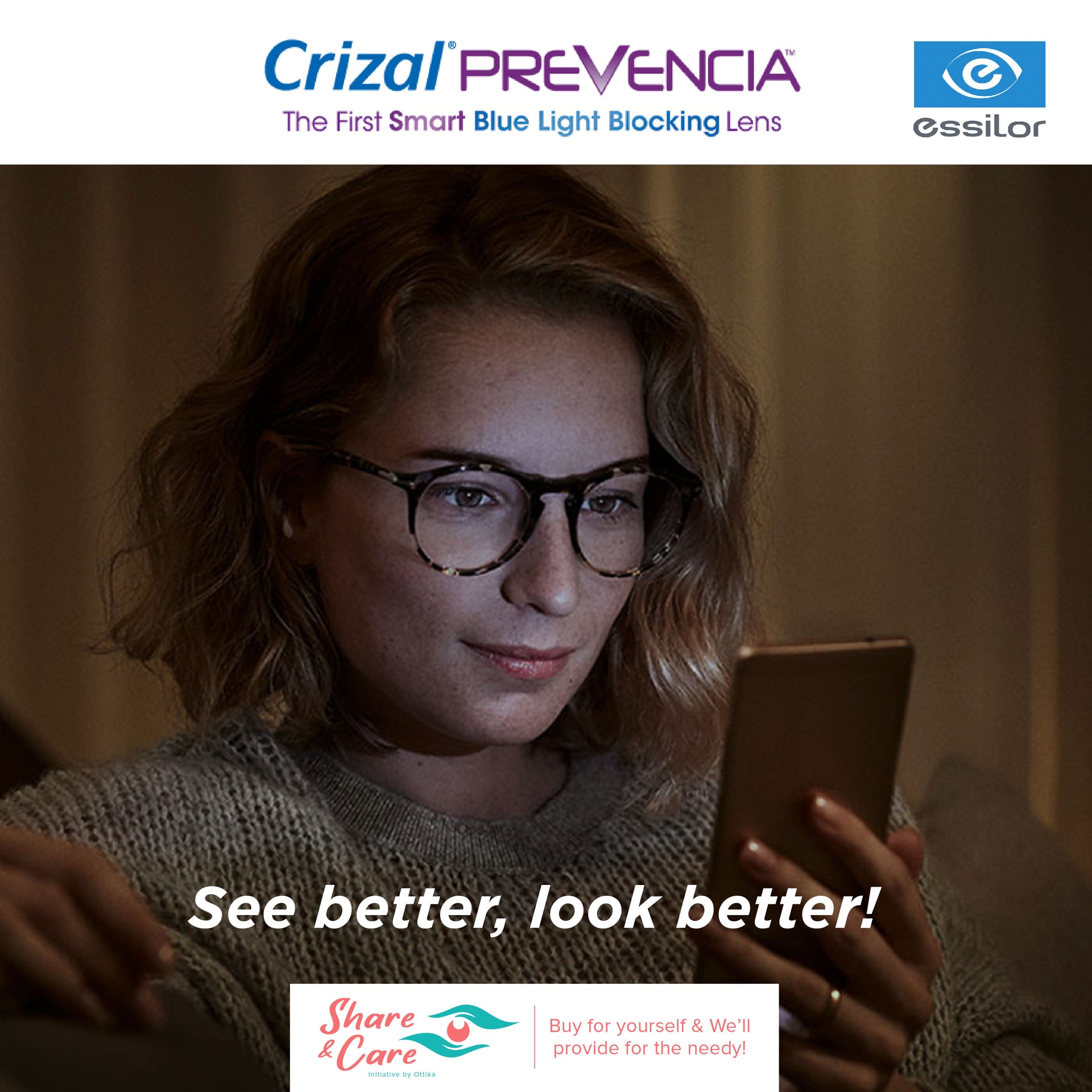 Essilor Crizal Prevencia lenses & Anti Reflection Lenses