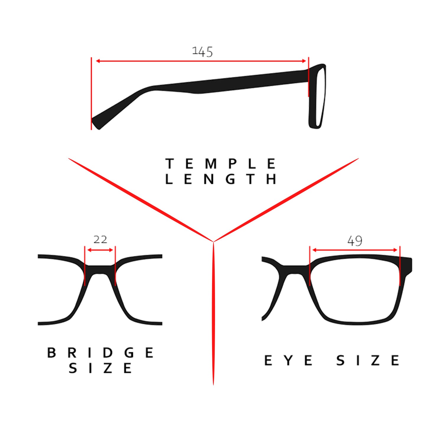 How to measure your eyeglasses frame size ?