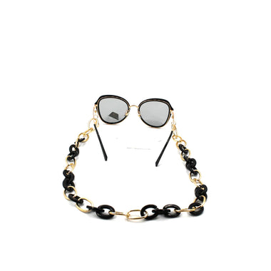 Charmswear | Nero con catena per occhiali in oro | Modello 013