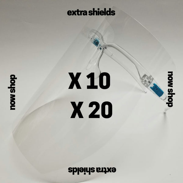 Boucliers supplémentaires pour cadre de style lunettes avec verrouillage à glissière 